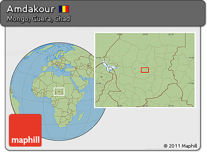Savanna Style Location Map of Amdakour