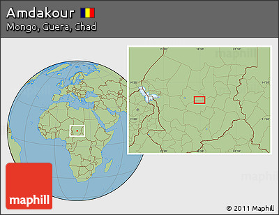 Savanna Style Location Map of Amdakour