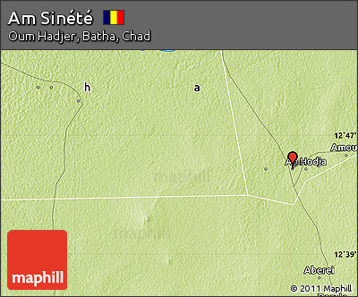 Physical Map of Am Sinété
