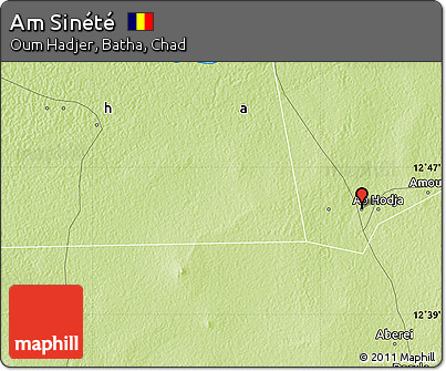 Physical Map of Am Sinété