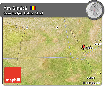 Satellite Map of Am Sinété