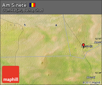 Satellite Map of Am Sinété
