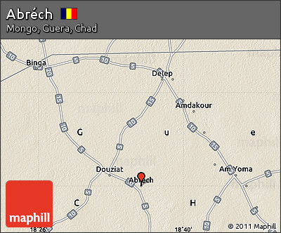 Shaded Relief Map of Abréch
