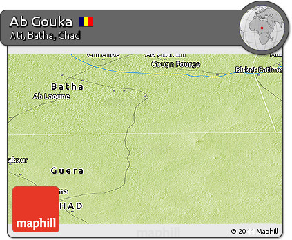 Physical Panoramic Map of Ab Gouka