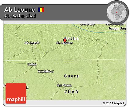 Physical Panoramic Map of Ab Laoune