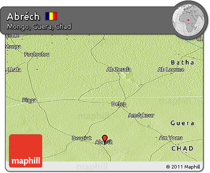 Physical Panoramic Map of Abréch