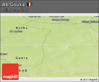 Physical Panoramic Map of Ab Gouka