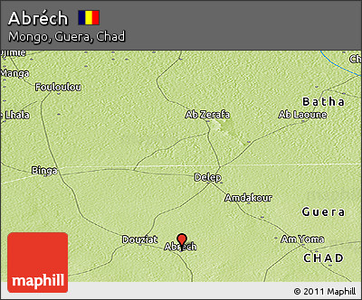 Physical Panoramic Map of Abréch