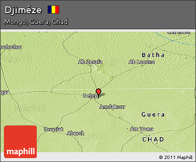 Physical Panoramic Map of Djiméze
