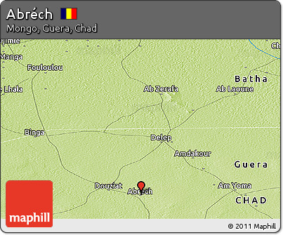 Physical Panoramic Map of Abréch