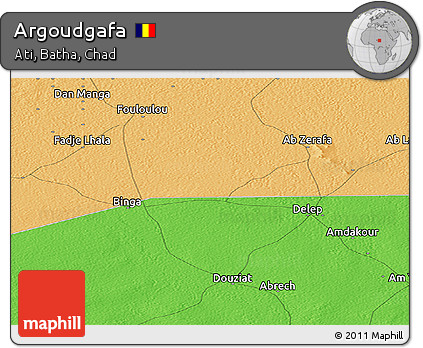 Political Panoramic Map of Argoudgafa