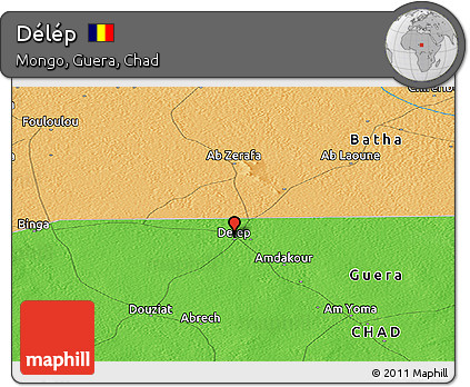Political Panoramic Map of Délép
