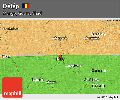 Political Panoramic Map of Délép