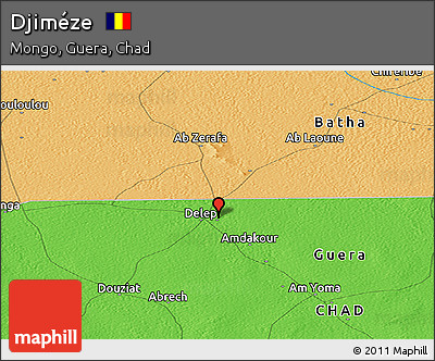Political Panoramic Map of Djiméze