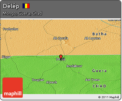 Political Panoramic Map of Délép