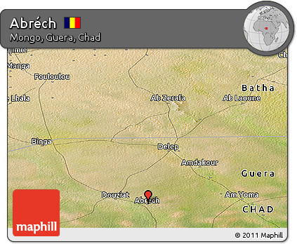 Satellite Panoramic Map of Abréch