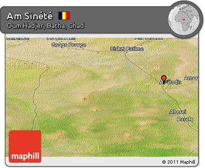 Satellite Panoramic Map of Am Sinété