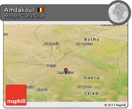 Satellite Panoramic Map of Amdakour