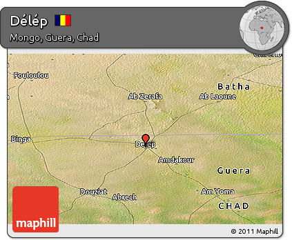 Satellite Panoramic Map of Délép