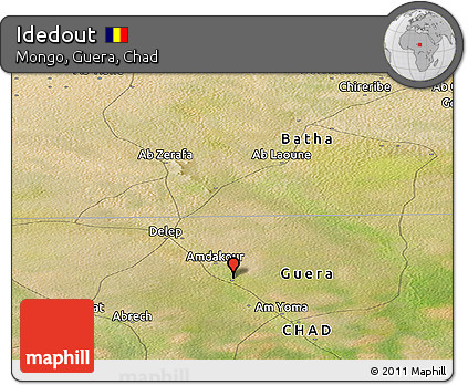 Satellite Panoramic Map of Idedout