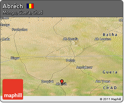 Satellite Panoramic Map of Abréch