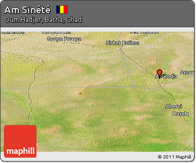 Satellite Panoramic Map of Am Sinété