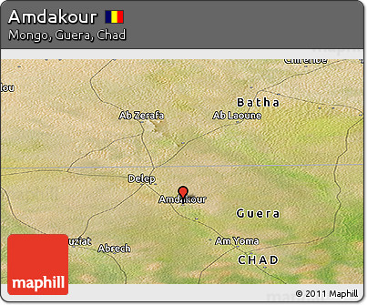 Satellite Panoramic Map of Amdakour