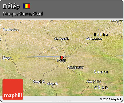 Satellite Panoramic Map of Délép