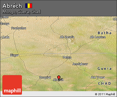 Satellite Panoramic Map of Abréch