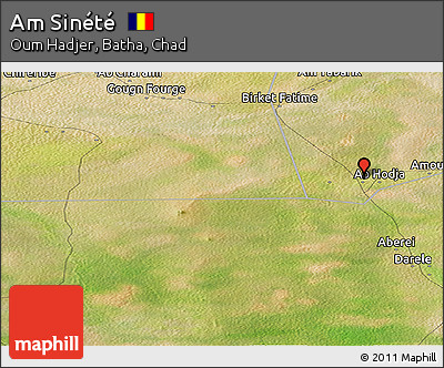 Satellite Panoramic Map of Am Sinété