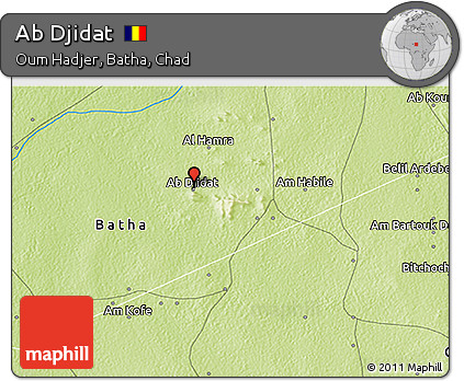 Physical 3D Map of Ab Djidat