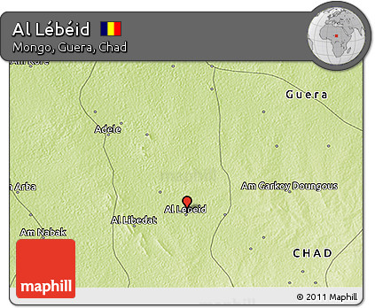 Physical 3D Map of Al Lébéid