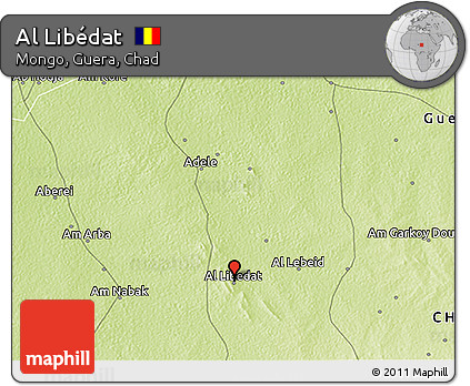 Physical 3D Map of Al Libédat