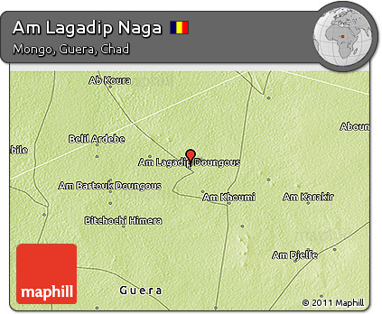 Physical 3D Map of Am Lagadip Naga
