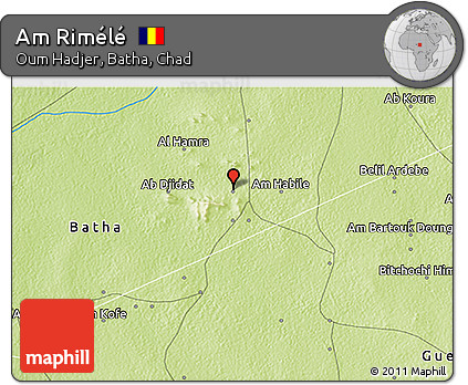 Physical 3D Map of Am Rimélé