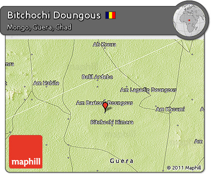 Physical 3D Map of Bitchochi Doungous