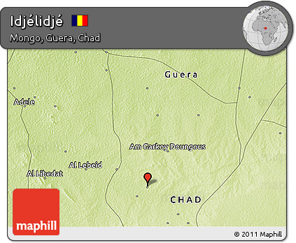 Physical 3D Map of Idjélidjé
