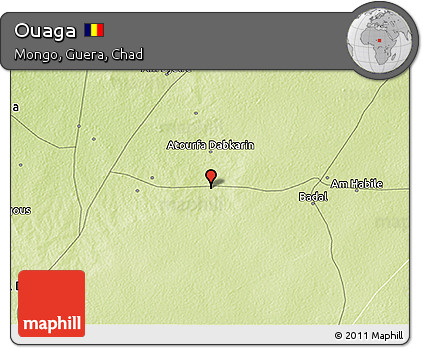 Physical 3D Map of Ouaga