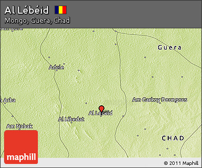 Physical 3D Map of Al Lébéid