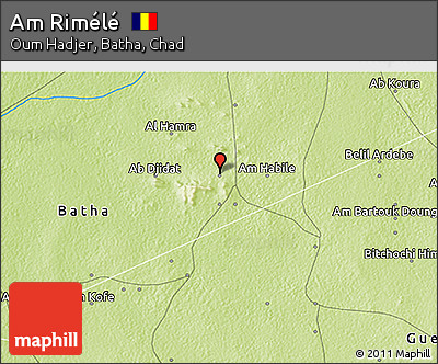 Physical 3D Map of Am Rimélé