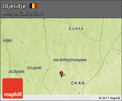 Physical 3D Map of Idjélidjé