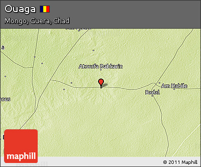 Physical 3D Map of Ouaga