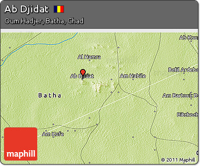 Physical 3D Map of Ab Djidat