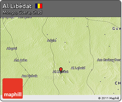Physical 3D Map of Al Libédat