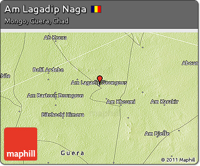 Physical 3D Map of Am Lagadip Naga