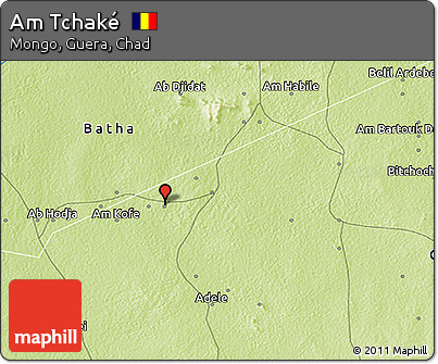 Physical 3D Map of Am Tchaké