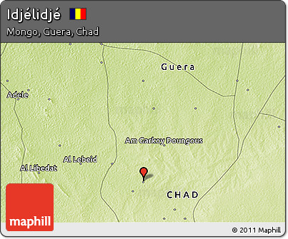 Physical 3D Map of Idjélidjé