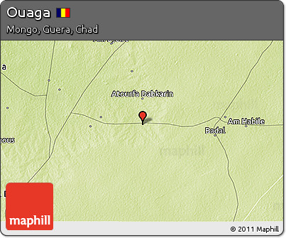 Physical 3D Map of Ouaga