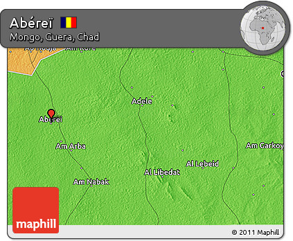 Political 3D Map of Abéreï