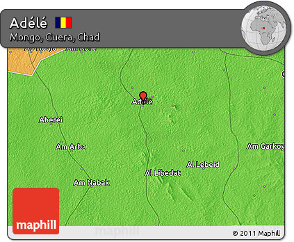 Political 3D Map of Adélé